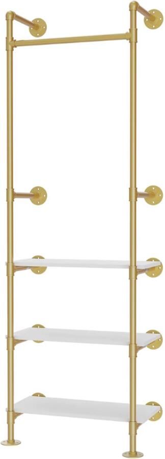 RM Store Industrieel Pijp Kledingrek Stijlvol Kledingrek van Metaal Vintage Kledingstandaard Voor Thuis en Winkels 61x31x18cm