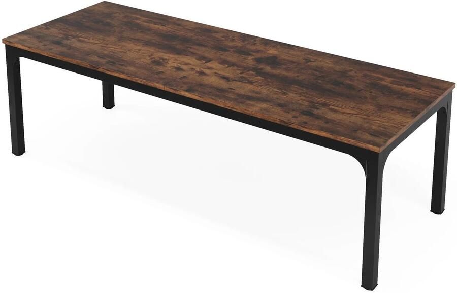 RM Store XL Bureau 2-Persoons Bureau Dubbel Bureau Thuiskantoor Stevige Constructie Bruin 200 x 70 x 75 cm