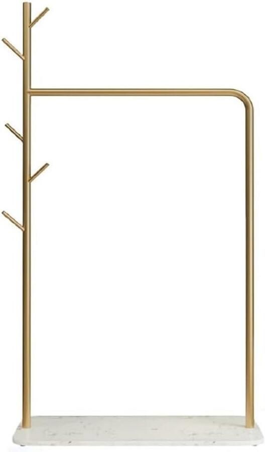 Robuust 3-in-1 kledingrek met marmeren plank en zijhaken voor slaapkamer en detailhandel