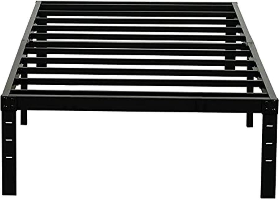 Robuust metalen eenpersoonsbedframe met stalen latten ideaal voor elk matras