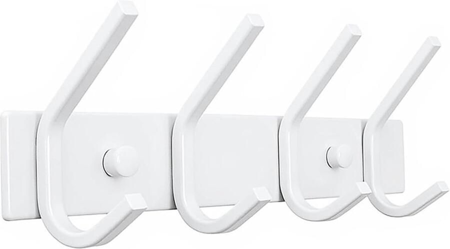 Robuuste wandkapstok multifunctioneel matzwart roestvrij staal