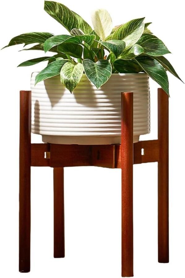 Multifunctionele massief cederen kinderkruk uniek stuk voor tuinplantenstandaard en bijzettafel 30x35x36cm Houten kruk - Foto 3