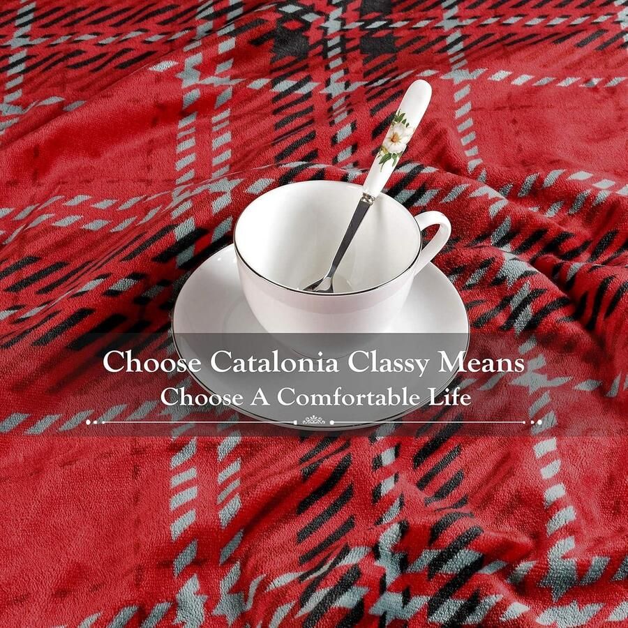 Rode Buffalo Plaid Kerst Gooi Sherpa Deken Super Zachte Warme Comfortabele 150 x 130 cm Pluche Fleece Beddengoed Bank Cabine Decoratie