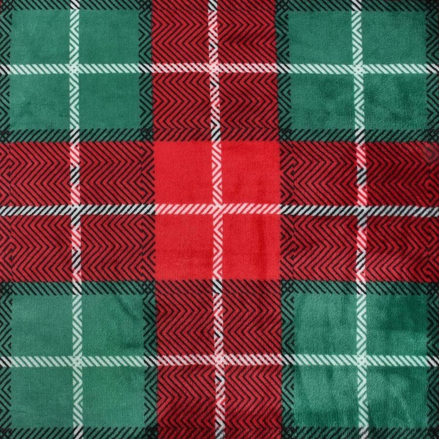 Rode Buffalo Plaid Kerst Gooi Deken Super Zachte Sherpa Deken 150 x 130 cm Warme Comfortabele Pluche Fleece Deken Decoratief Beddengoed voor Bank en Cabine - Foto 2