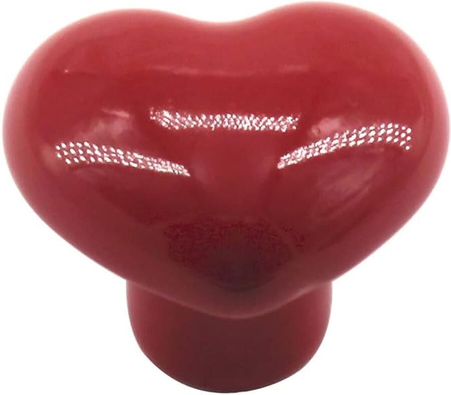 Rode keramische deurknoppen set van 8 kinderkamer