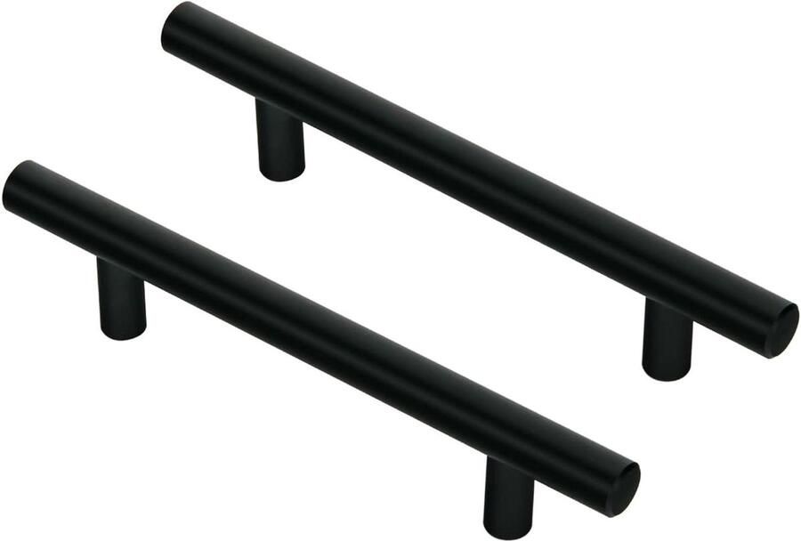 Roestvrij staal zwarte kastgrepen 15 stuks 96 mm gatafstand-handgrepen met schroeven