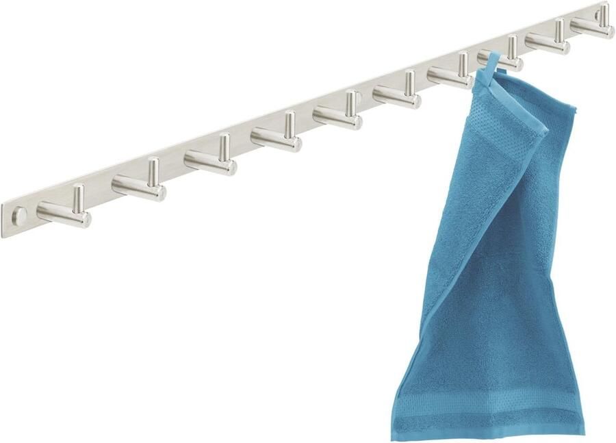 Roestvrij Stalen Kapstok met 10 Haken Wandgarderobe voor Kleding