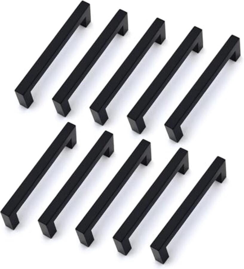 Roestvrij Stalen Kastdeuren Handgrepen 10 Stuks Zwart Deurgrepen voor Meubels