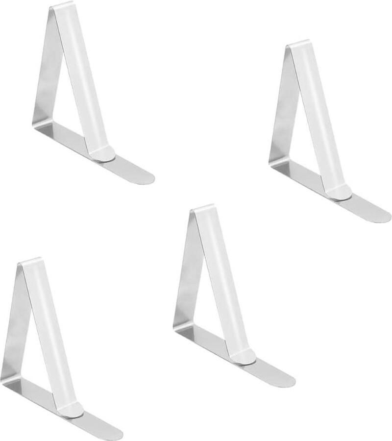 Roestvrij Stalen Tafelkleedklemmen 4 Stuks Picknicktafelclips voor Feestjes Bruiloften Diners Keuken en Restaurants Tafelkleed klemmen