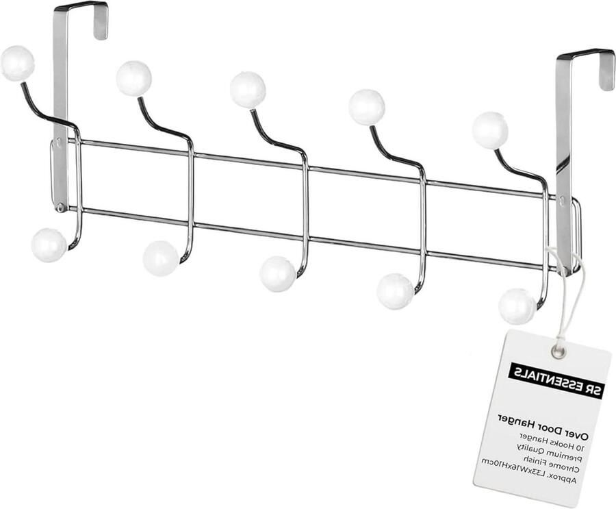 Roestvrijstalen deurhaak voor kledingophanging Heavy Duty over deur opslag kapstok voor slaapkamer en badkamer Handdoek portemonnee gewaad sleutels opslag