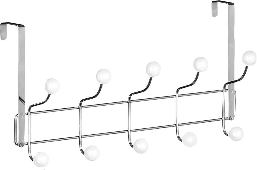 Roestvrijstalen deurhaak voor kledingophanging Heavy Duty over deur opslag kapstok voor slaapkamer en badkamer Handdoek portemonnee gewaad sleutels Over deur hanger 10