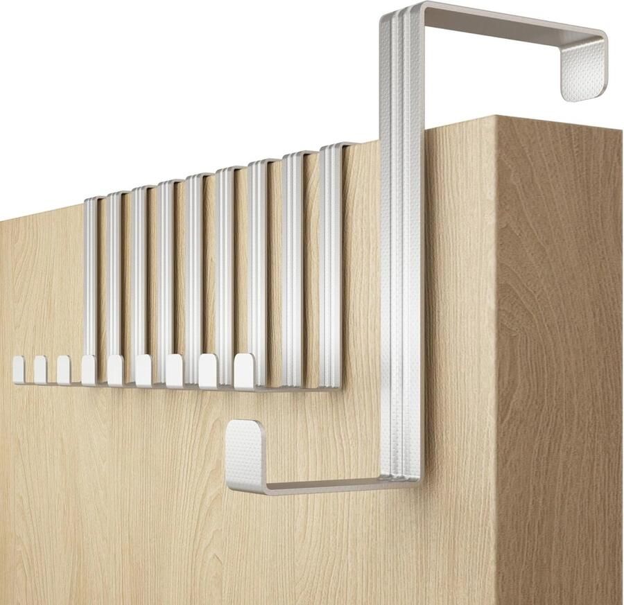 Roestvrijstalen Deurkapstok met Viltpads Set van 10 voor Ruimtebesparing