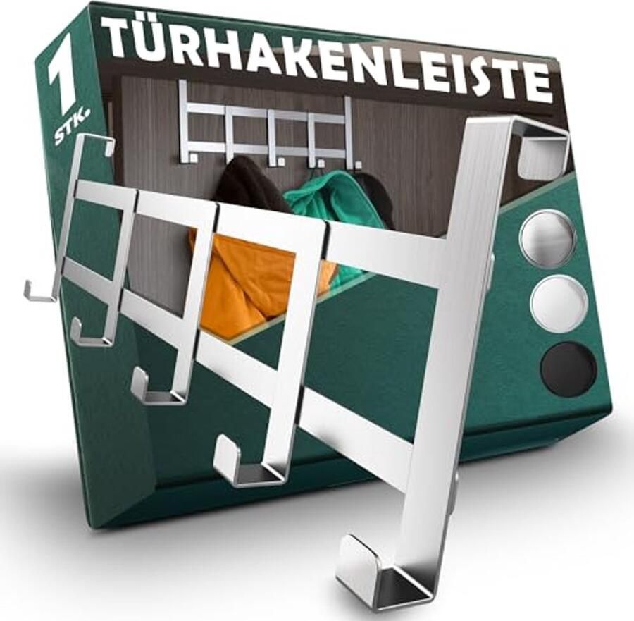 Roestvrijstalen Deurkapstok voor Ruimtebesparing en Extra Ophangmogelijkheden