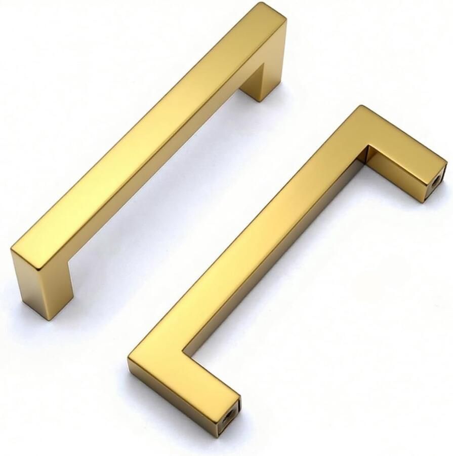 Roestvrijstalen deurknoppen met gouden afwerking voor meubels