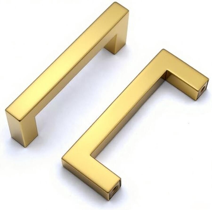 Roestvrijstalen gouden deurknoppen voor meubels Duurzame kastgrepen met schroef voor ladekast en keuken