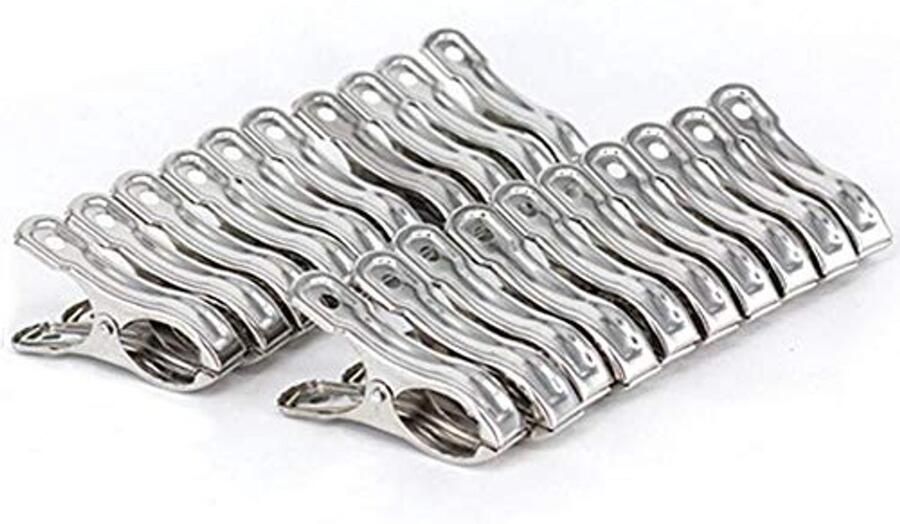 Roestvrijstalen Handdoek Klemmen voor Strand Winddichte Klemmen 20 Stuks