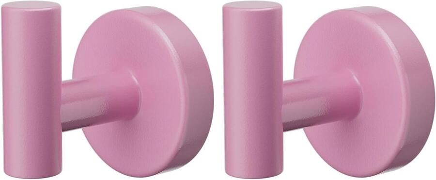 Roestvrijstalen handdoekhaken voor keuken en badkamer wandkapstok met schroefaccessoires roze 2 stuks