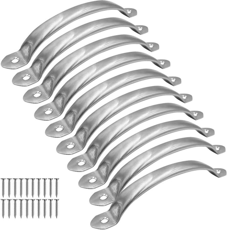 Roestvrijstalen Handgrepen Kastgrepen 10 Stuks Zilver