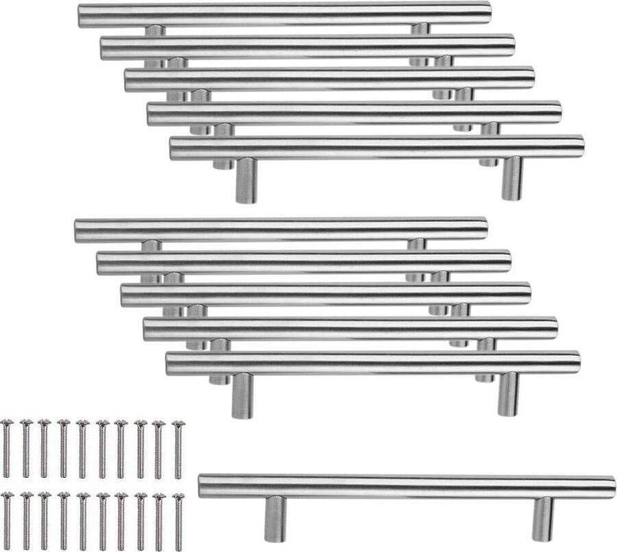 Roestvrijstalen Handgrepen Meubelgreep 10 Stuks 128 mm Roestvrij staal