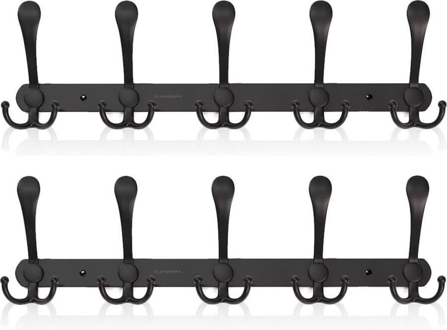 Roestvrijstalen Kapstokken Set van 2-40 cm Zwart Need Contetn in Kapstok