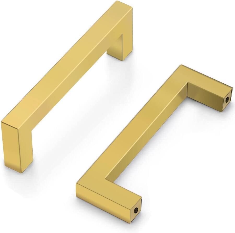 Roestvrijstalen Kastgrepen Elegante Deurknoppen 2 Stuks Goudkleurig 96 mm