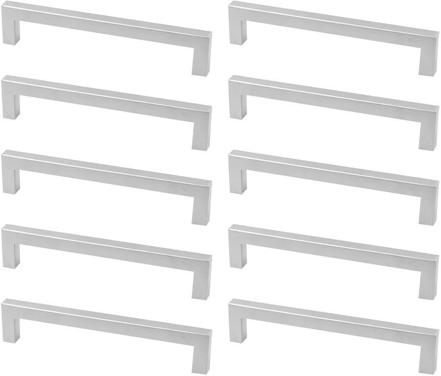 Roestvrijstalen kastgrepen set van 10 duurzaam en modern