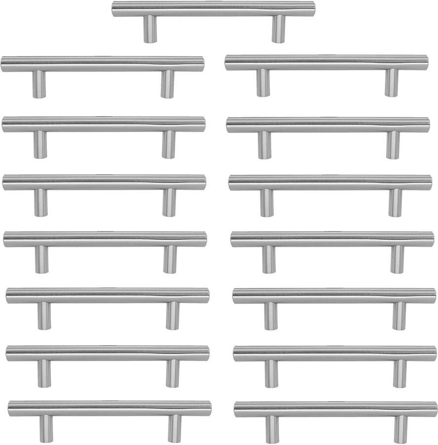 Roestvrijstalen Keukengrepen 15 stuks 96 mm Zilver