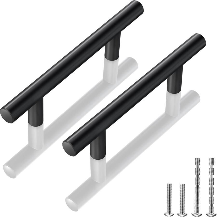 Roestvrijstalen keukenkast handgrepen 20 stuks mat zwart modern design