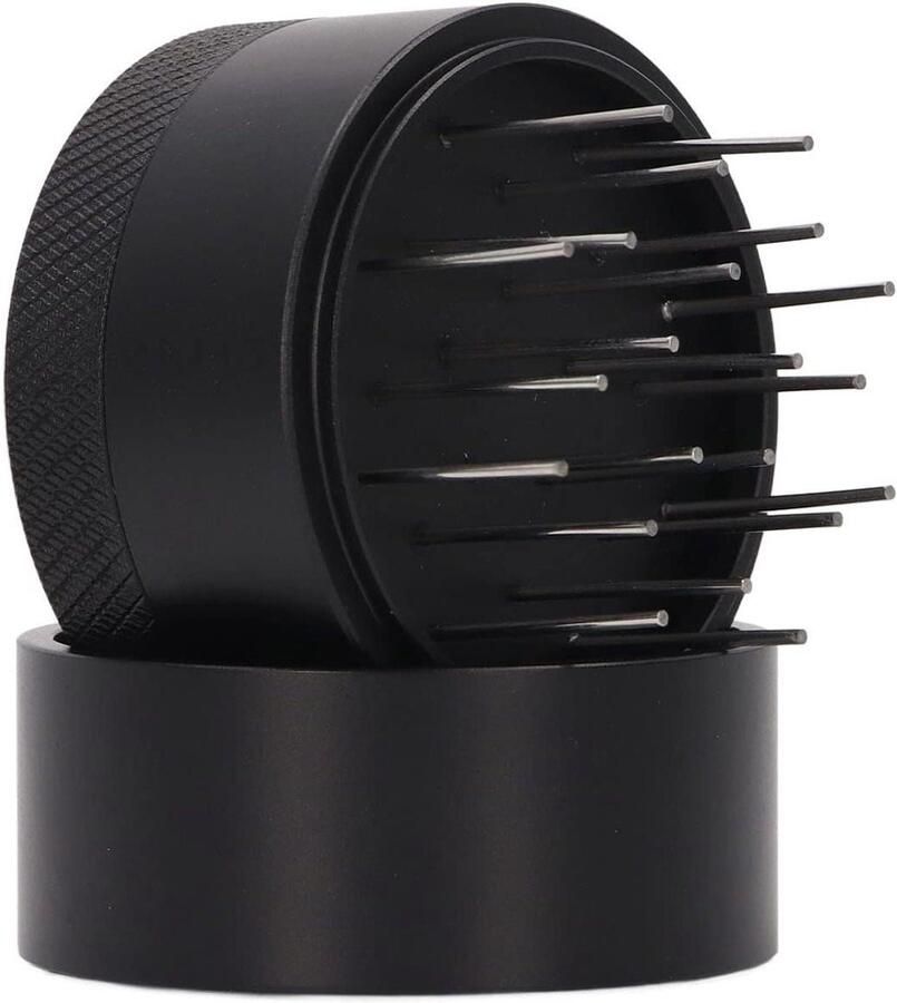 Roestvrijstalen koffieroerstaafje met verstelbare handgreep en basis ideaal voor thuis kantoor en cafégebruik