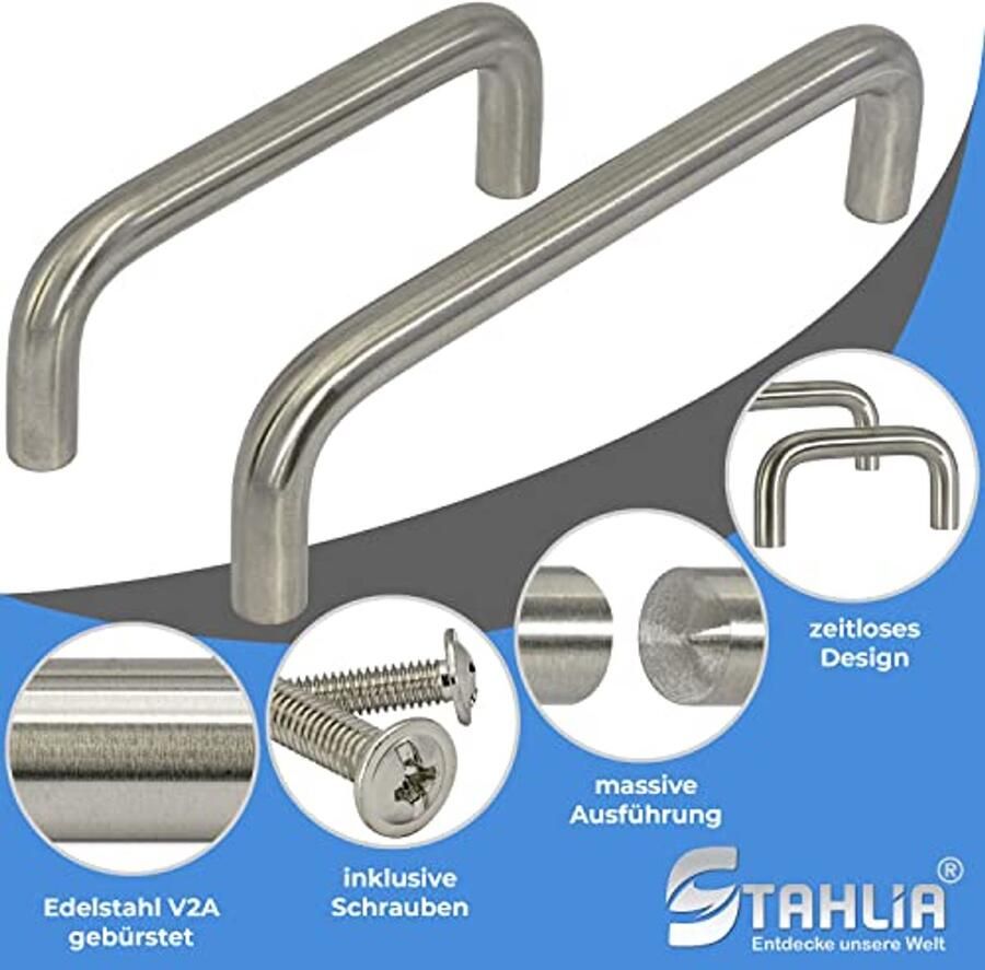 Roestvrijstalen meubelgrepen 96 mm handgrepen voor kasten keukens en badkamers