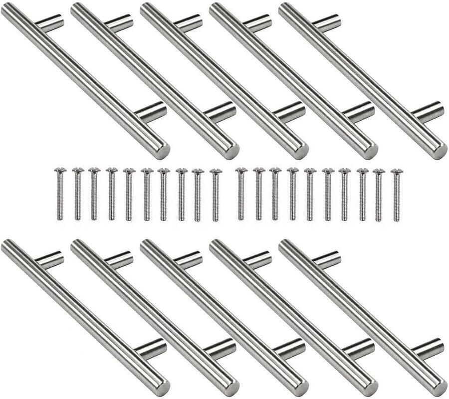 Roestvrijstalen meubelgrepen modern design 1 stuk geborsteld nikkel