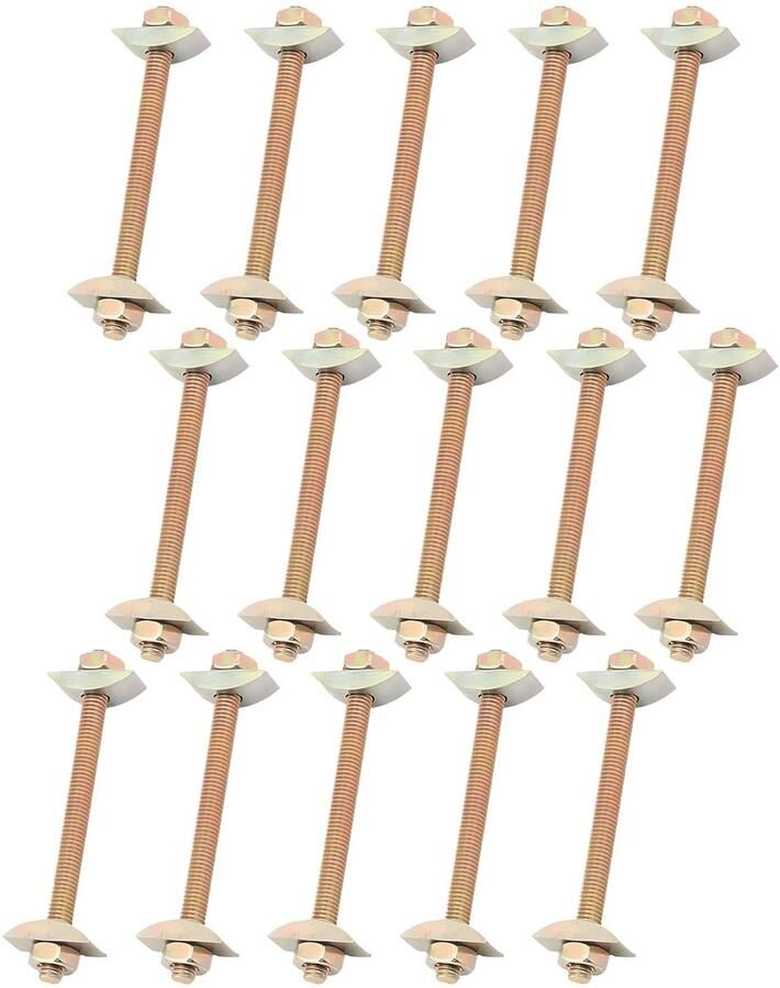 Roestvrijstalen tafelbladverbinders veelzijdig 15 stuks M8 x 100 mm