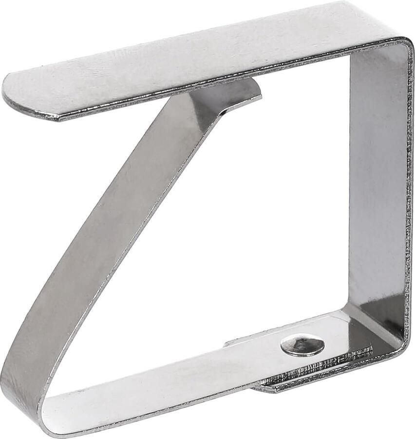 Roestvrijstalen tafelkleedklemmen verpakking van 12 stuks voor tafelbladen tot 3 cm dikte