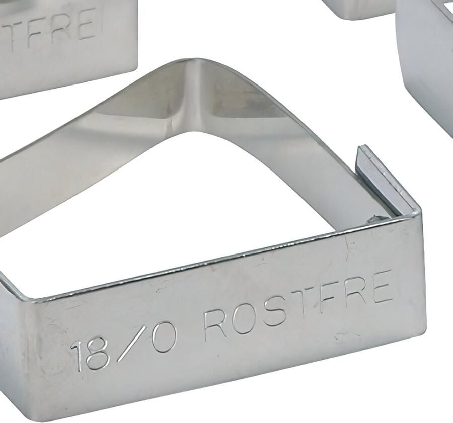 Roestvrijstalen Tafelklemmen 5 x 4 Centimeter(Set van 4)