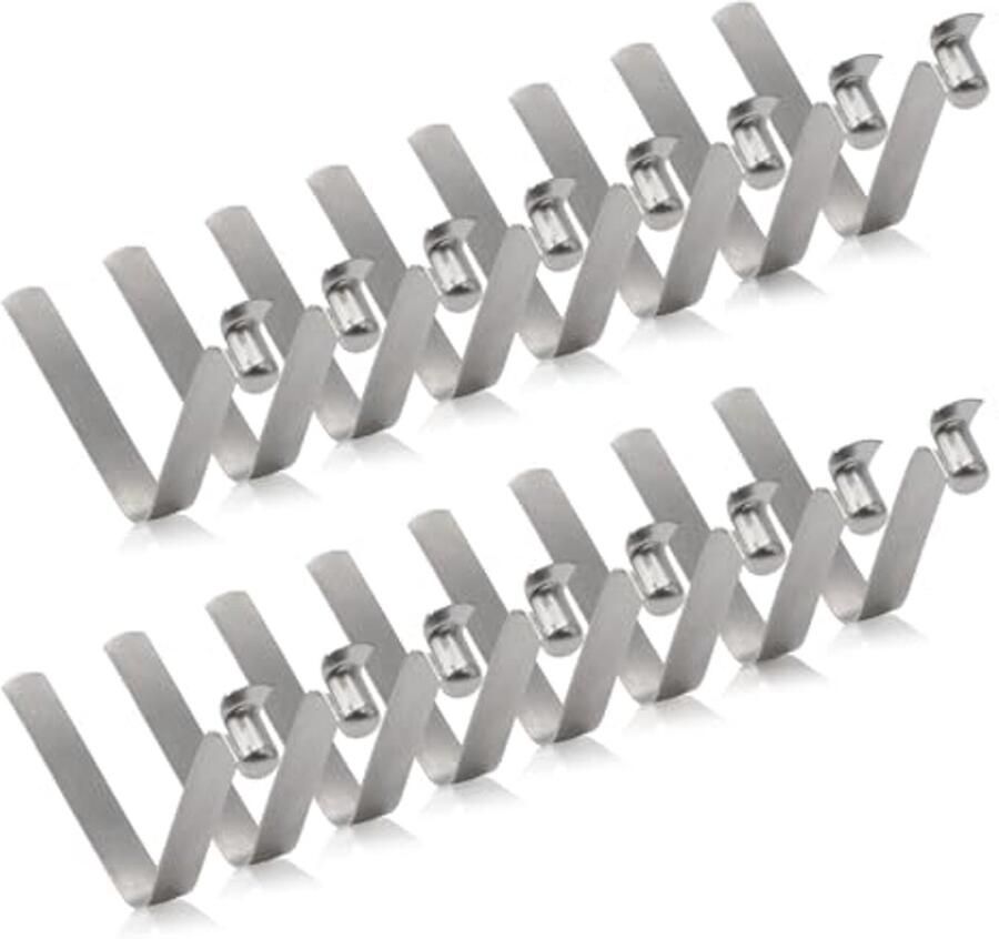 Roestvrijstalen Tentstokklemmen 16 Stuks Klikclips voor Kajak en Camping