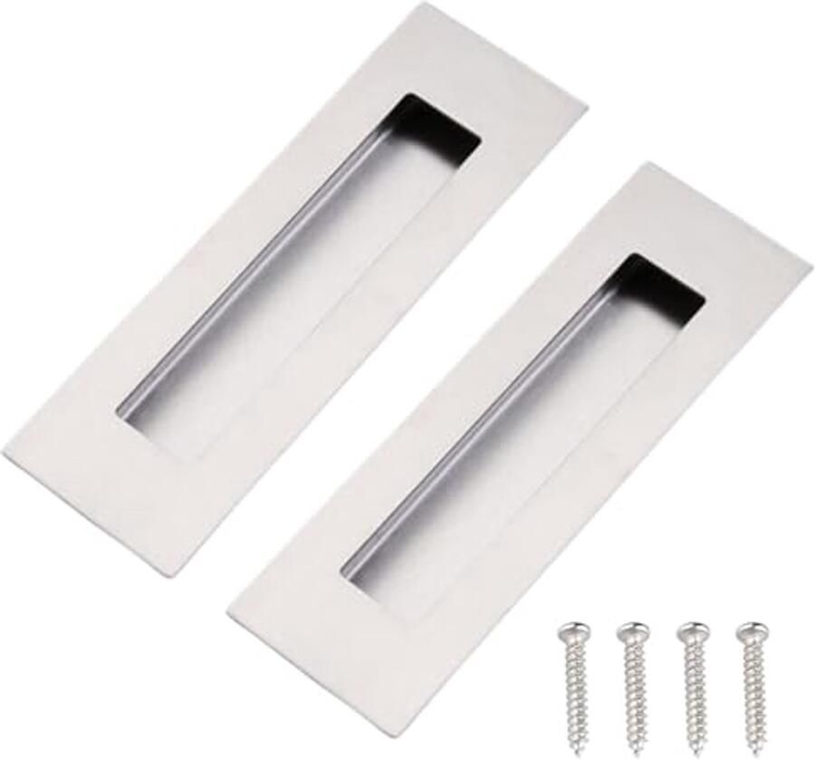 Roestvrijstalen verzonken schuifdeurgrepen 2 stuks Metalen meubelgrepen voor interieurs