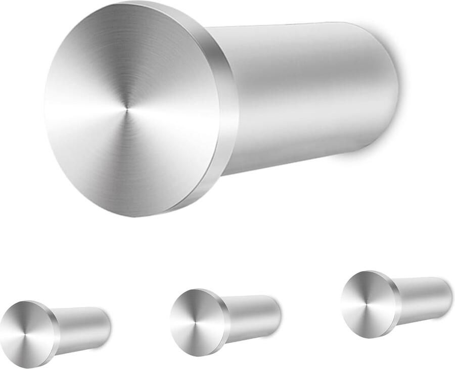 Roestvrijstalen wandhaken SUS304 Heavy Duty kapstokhaken 4 stuks zilver roestvrij staal