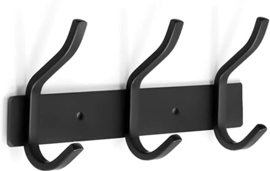 Roestvrijstalen Wandkapstok met 3 Haken voor Slaapkamer en Badkamer Stevige en Stijlvolle Haaklijst