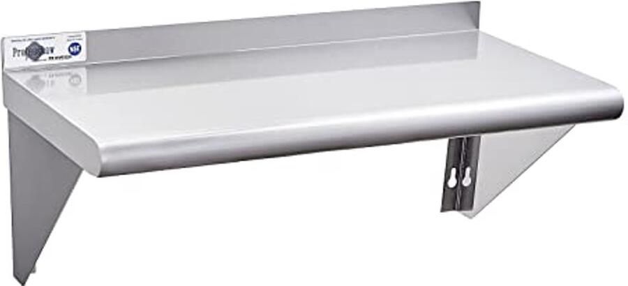 Roestvrijstalen wandplank 12 x 24 250 lbs capaciteit voor keuken bar of garage