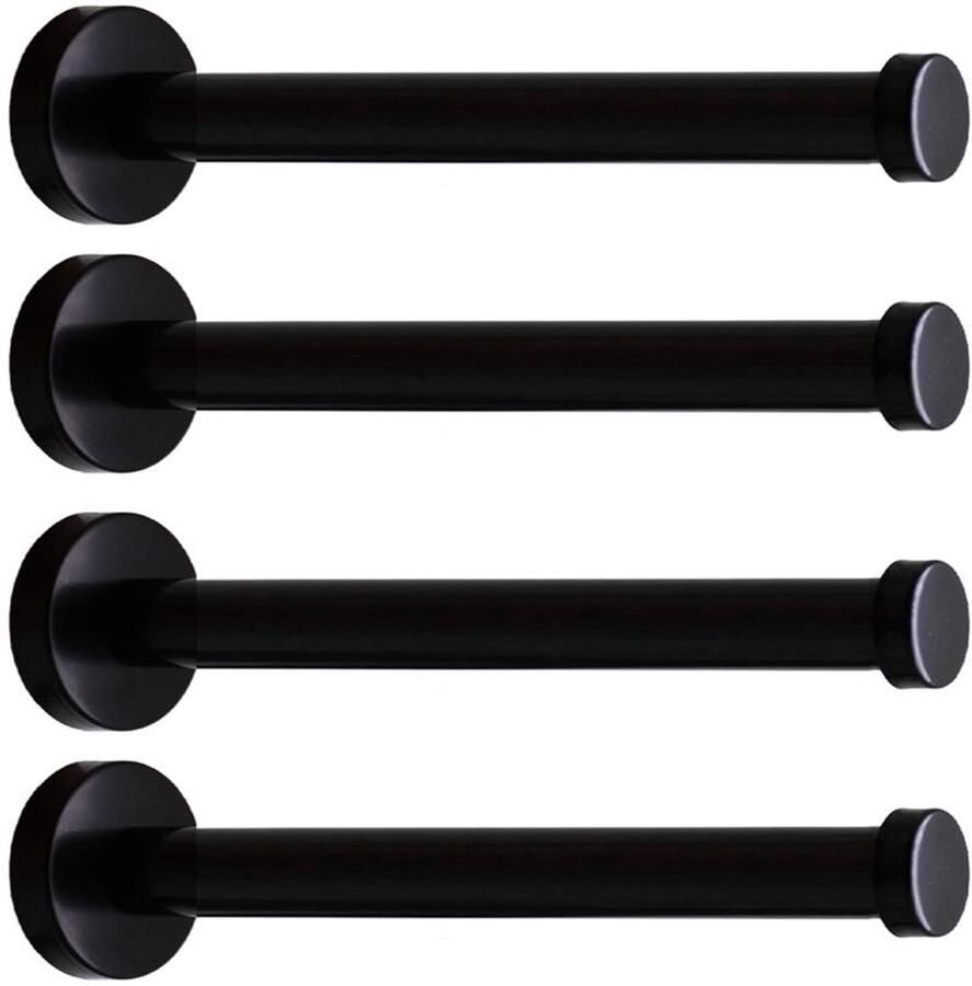 Roestvrijstalen wandrek multifunctioneel 1 stuk zwart 8 inch