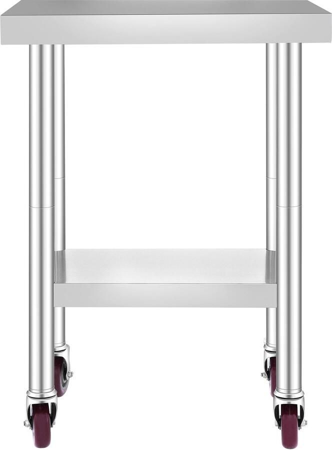 Koffietafel Table Coffe table Living Room Table RVS Catering Werktafel 24x18 Inch Keukentafel met 4 Wielen Voedselbereidingswerkbank voor Keukenvoorbereidingstafel