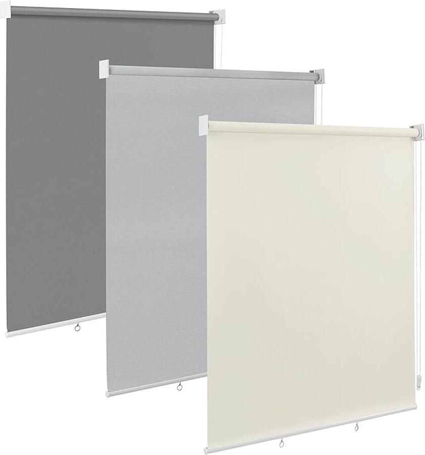 Rolgordijn voor buiten verticale zonwering balkonrolgordijn outdoorrolgordijn zichtwerend rolgordijn weerbestendig zonwering uv-bescherming verticaal zonnezeil reflecterende thermische functie voor ramen & deuren beige 140 x 140 cm