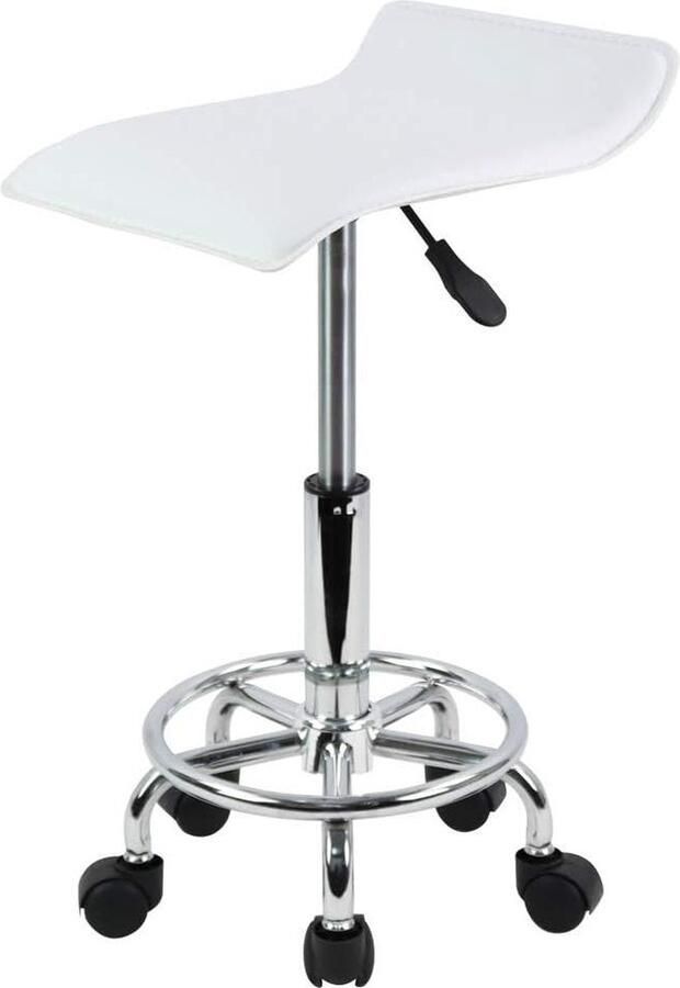 Korte Ronde Spa Kruk Make Up Kruk Hoogte Verstelbare Vanity Kruk Swivel Bank voor Slaapkamer Woonkamer Zwart Moderne Stijl Glamoureus Design - Foto 9