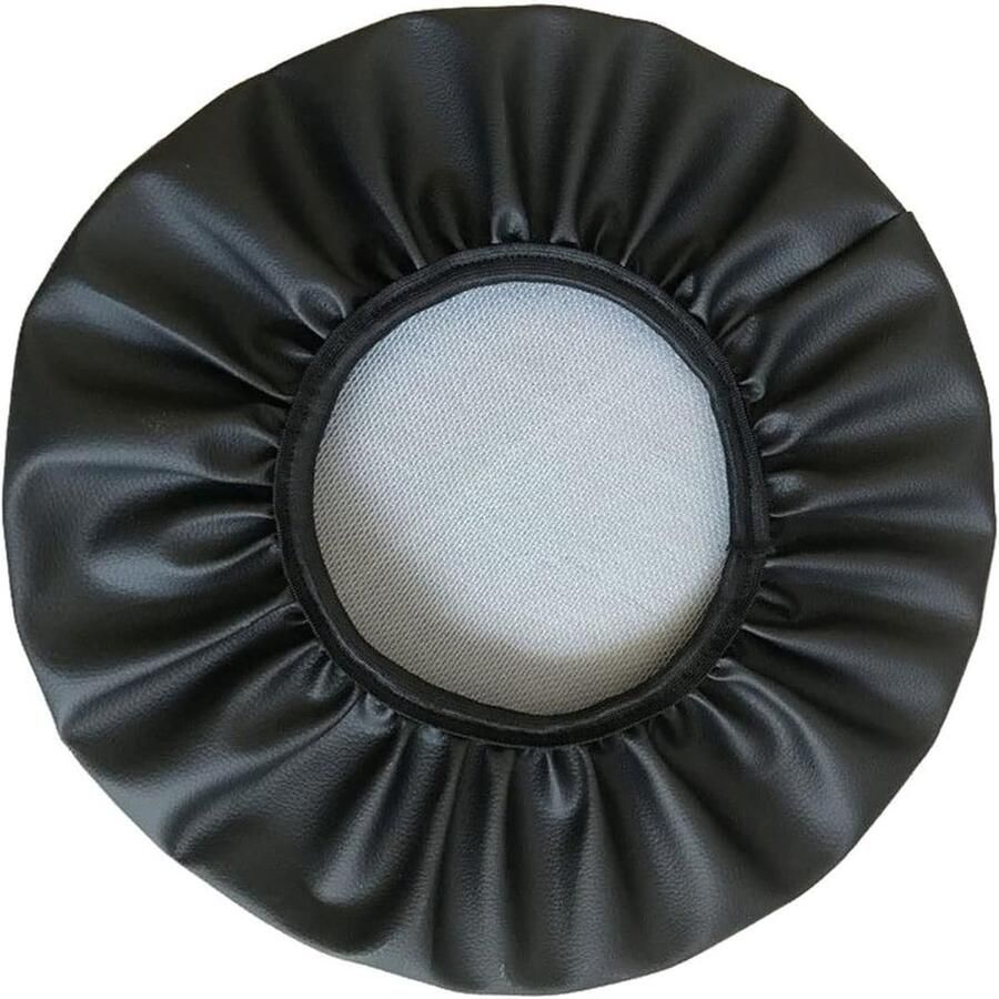 Rolkruk Ronde barkruk Stoelhoes Kruk PU leren zitting Elastische barkrukhoes Geschikt voor 14-17 inch stoel Werktafel Stoelhoes Waterdicht (Kleur: Zwart Maat: 40 cm)