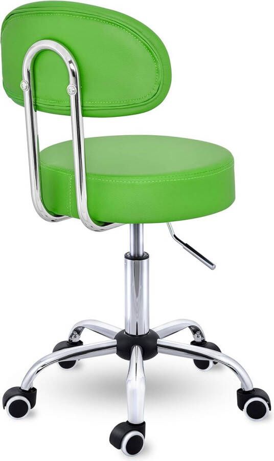 Rolkruk verstelbare werksalon opstellen draaibare taakstoel met voetsteun 47-60cm - Foto 2