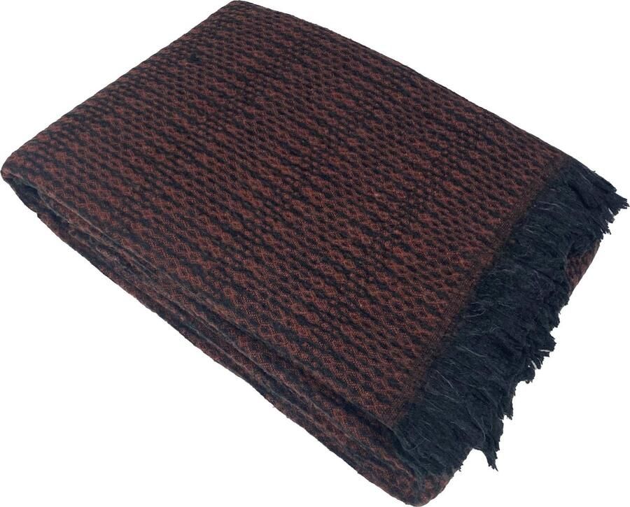 Romana s Plaid Luxury Plaid voor op de Bank Bed of Woonkamer Stijlvolle Woondecoratie 200cm x 230cm Koper Trasverse