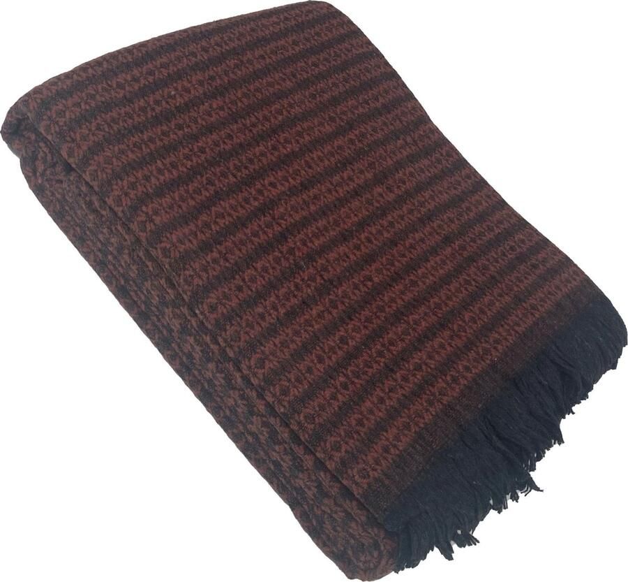 Romana s Plaid Luxury Plaid voor op de Bank Bed of Woonkamer Stijlvolle Woondecoratie 200cm x 230cm Koper Tile