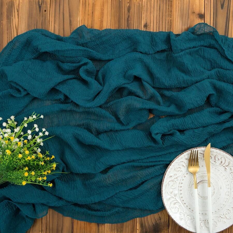 Romantische mousseline tafelloper veelzijdig 1 stuk 300 x 80 cm