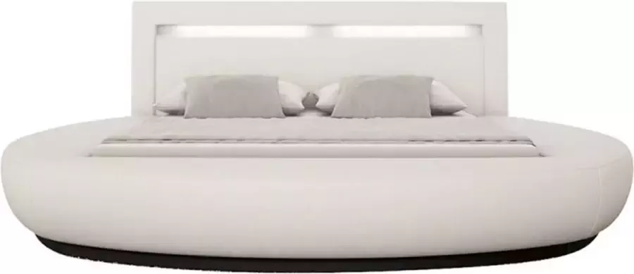 SalesFever Rond bed met ledverlichting in het hoofdbord design bed van imitatieleer rond bed - Foto 4