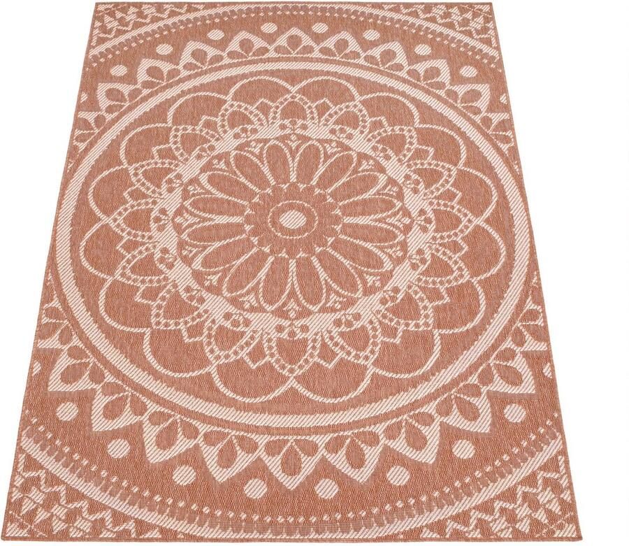 Round Outdoor Rug – Durable Polypropylene – Easy-Clean – Lace Pattern – Outdoor Use